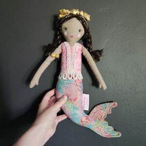Lilly Pulitzer Pottery Barn Kids Let's Cha Cha Mermaid Doll Plush